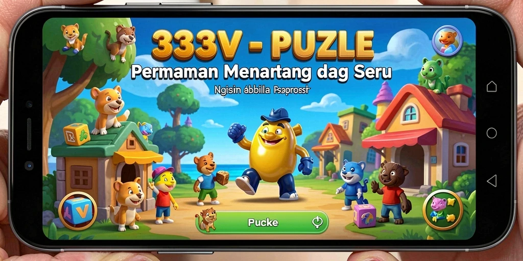 Tampilan gameplay Puzzle yang penuh warna dan menantang di 333V.