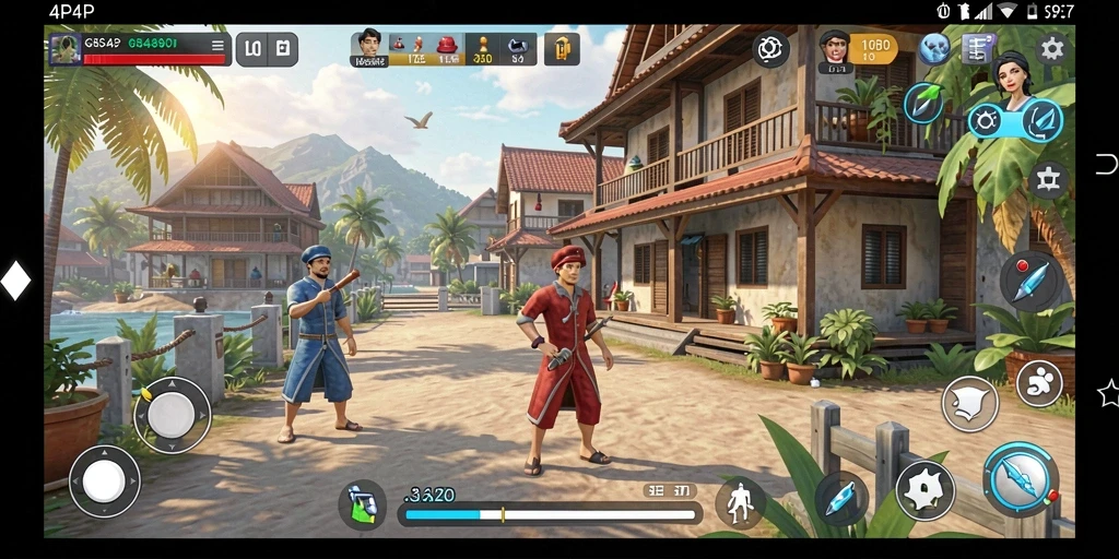 Tampilan gameplay <strong>4P4P</strong> yang menarik dan menghibur.
