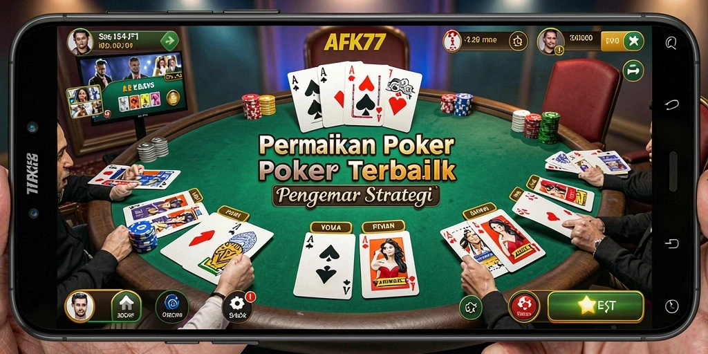 Tampilan mendebarkan dari gameplay Poker di AFK77.