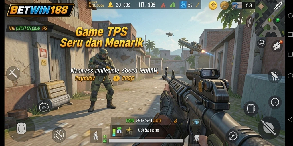 Tangkapan layar BETWIN188 yang menunjukkan aksi tembak-menembak yang seru.