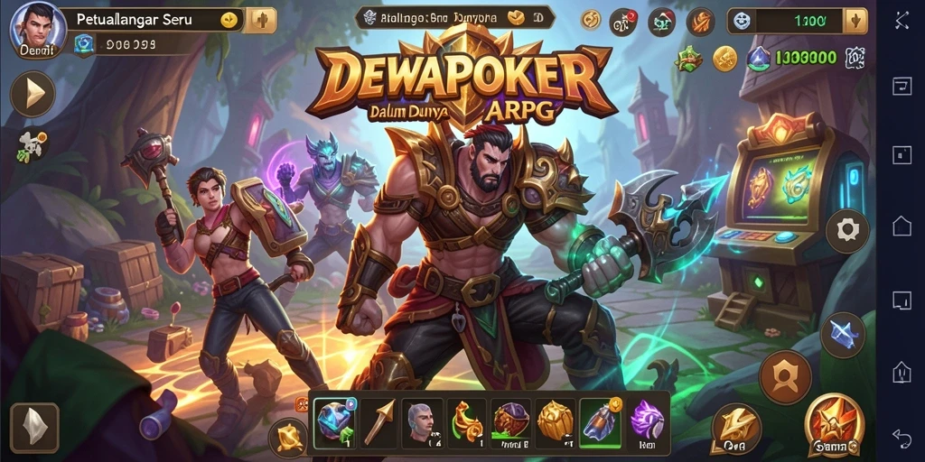 Tampilan gameplay menarik dari DEWAPOKER dalam genre ARPG.