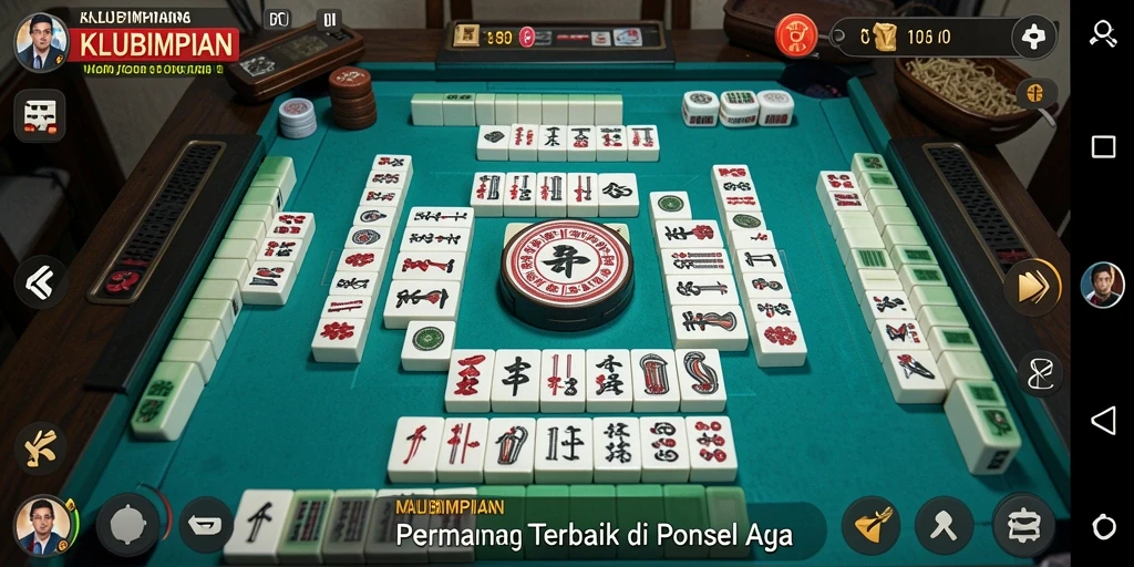 Tampilan permainan Mahjong yang menakjubkan dalam KLUBIMPIAN.