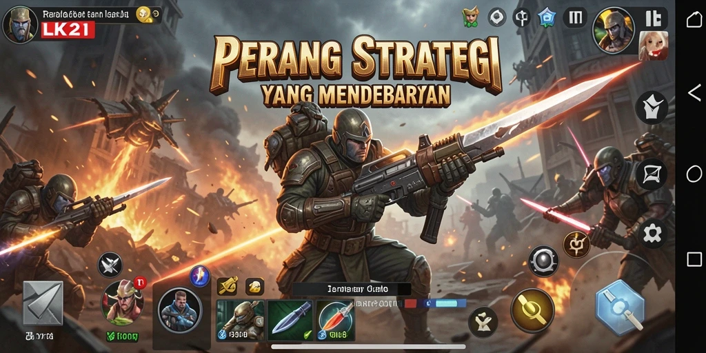 Tampilan strategis LK21 dalam aksi pertempuran yang intens.