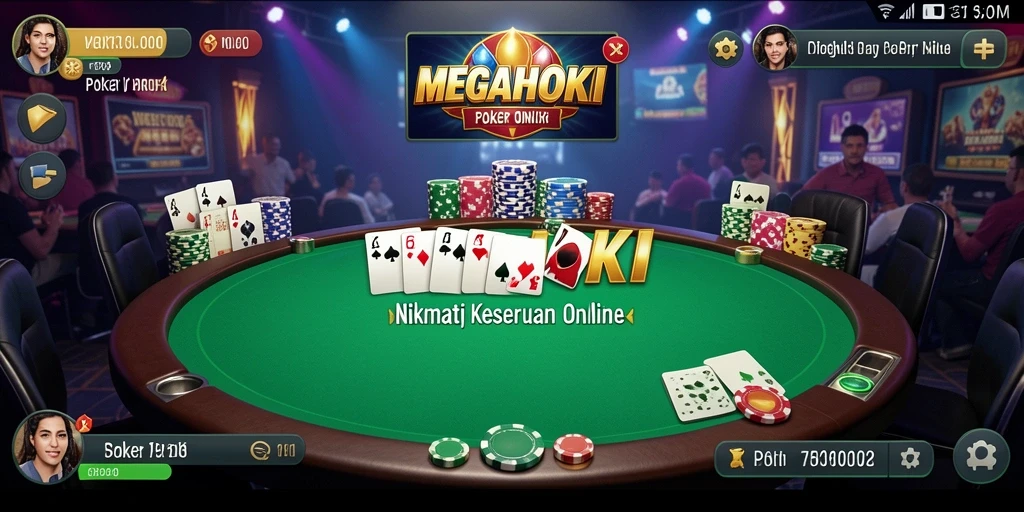 Gameplay seru di aplikasi Poker MEGAHOKI