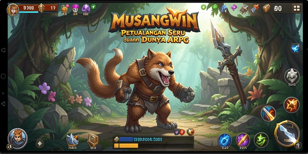 Tampilan gameplay seru dalam dunia ARPG MUSANGWIN.
