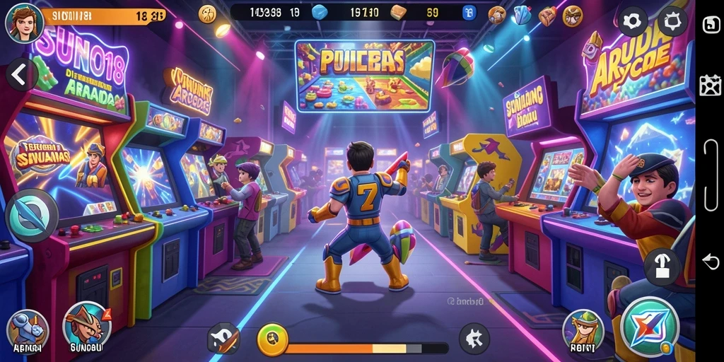 Tampilan gameplay SUNEO138 dengan aksi seru dalam dunia Arcade.