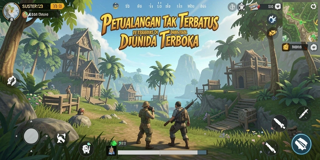 Tampilan gameplay dinamis dalam dunia terbuka SUSTER123.