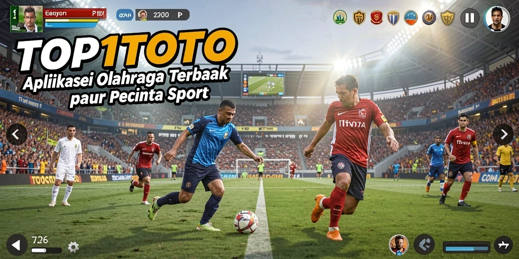 Tampilan screenshot utama TOP1TOTO menampilkan aksi permainan olahraga yang menarik.